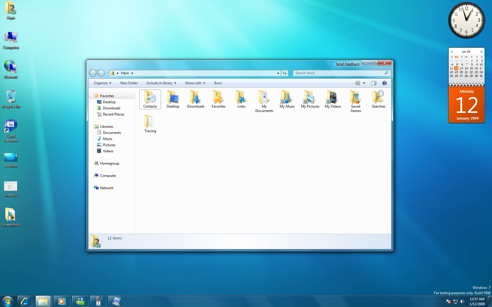 Windows 7 Screenshots Haris Nadeem